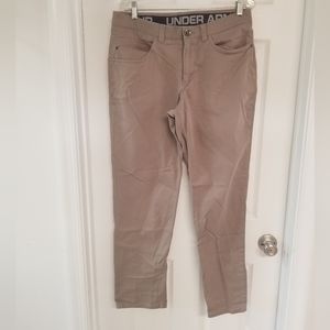 Under Armour Mens Khaki Pants Stretchy 34/32